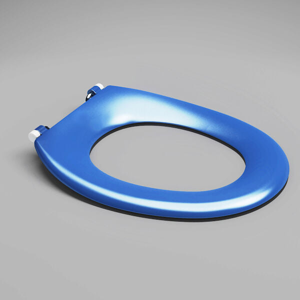 Caravelle Care Single Flap Toilet Seat Sorrento Blue with GermGard®