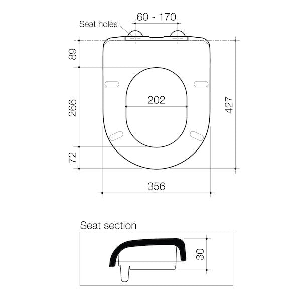 Liano Single Flap Care Seat Black - with GermGard®