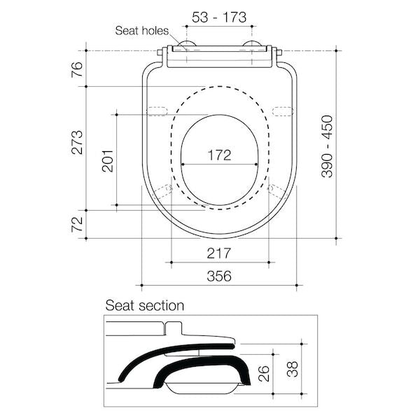 Family D Shape Toilet Seat (GermGard®)