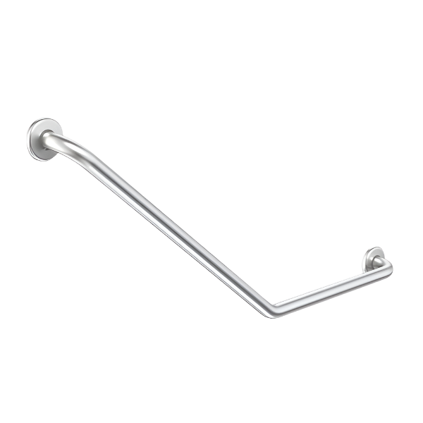 Care Support Grab Rail - 140 Degree Angled 450x700 RH - Stainless Steel