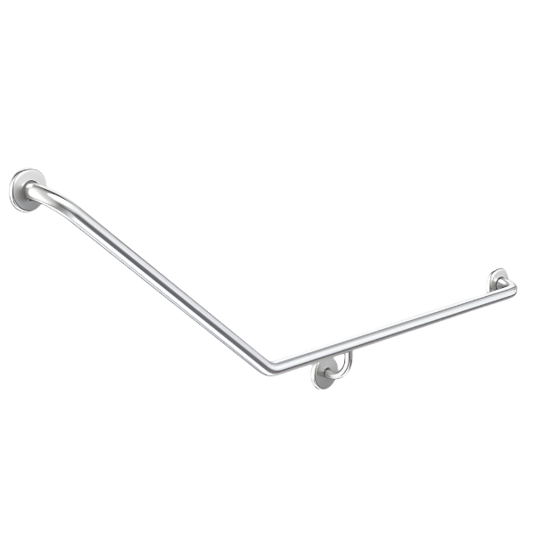 Care Support Grab Rail - 140 Degree Angled 870x700 RH - Stainless Steel