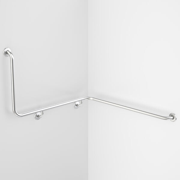 Care Support Grab Rail - 90 Degree Angled 1110x1030x600 RH - Stainless Steel