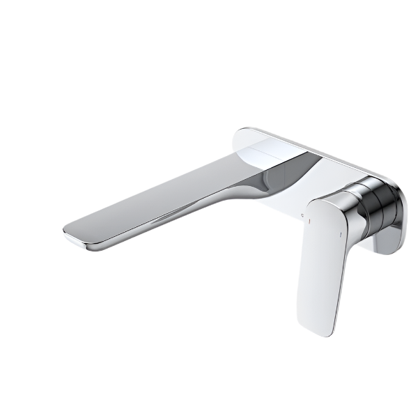 Contura II Wall Basin/Bath Mixer 180mm - Chrome
