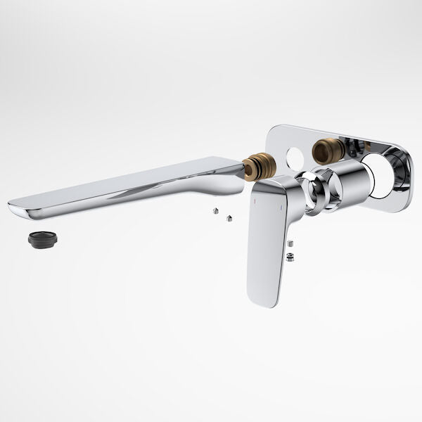 Contura II Wall Basin/Bath Mixer 220mm - Trim Kit - Chrome