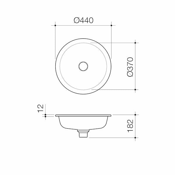 Liano II 440mm Round Under/Over Counter Basin – White