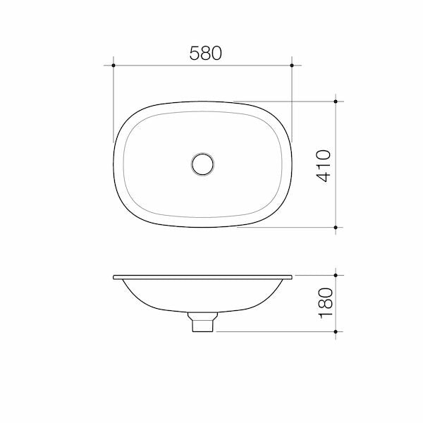 Contura II Undercounter Basin - White