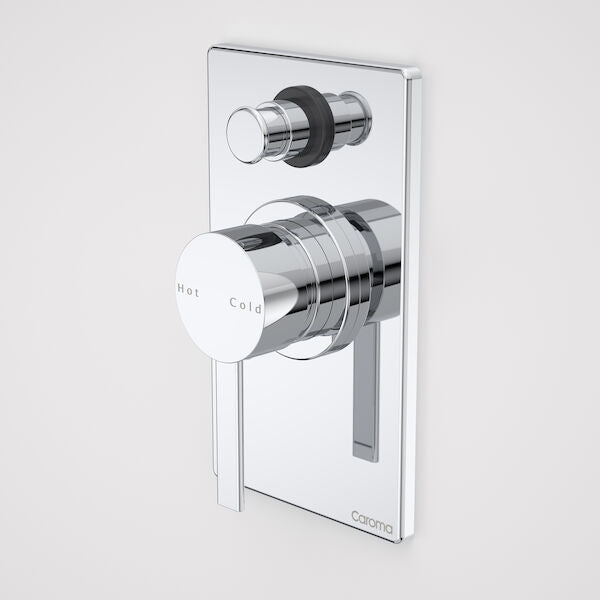 Liano Bath/Shower Mixer with Diverter Rectangular Plate