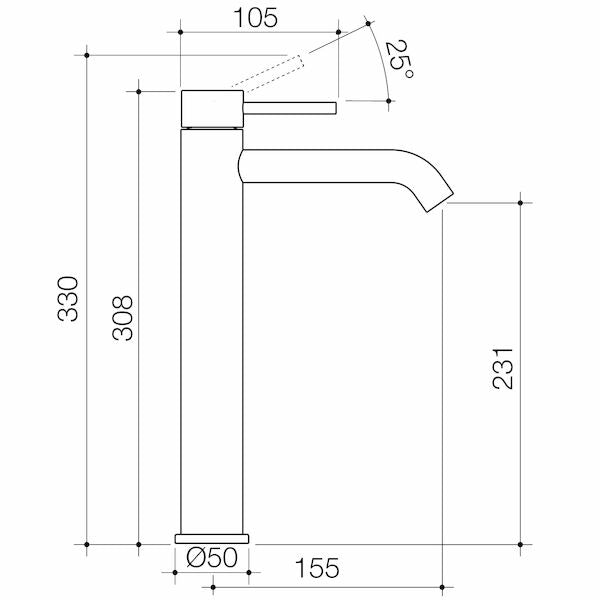 Liano II Tower Mixer - Chrome