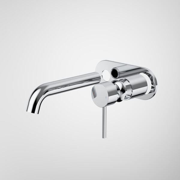 Liano II 175mm Wall Basin / Bath Trim Kit - Rounded Cover Plate - Chrome