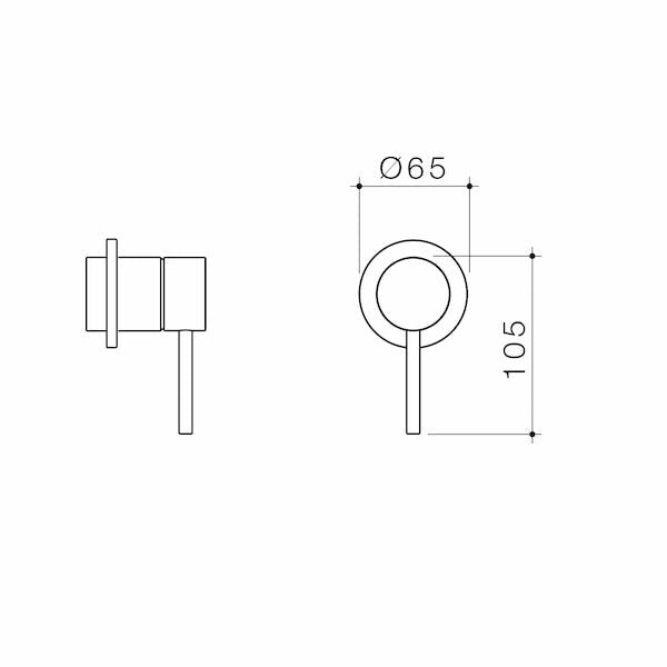 Liano II Bath / Shower Trim Kit - Round - Chrome
