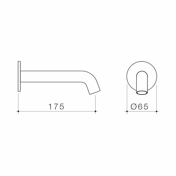 Liano II 175mm Basin / Bath Outlet - Round - Chrome