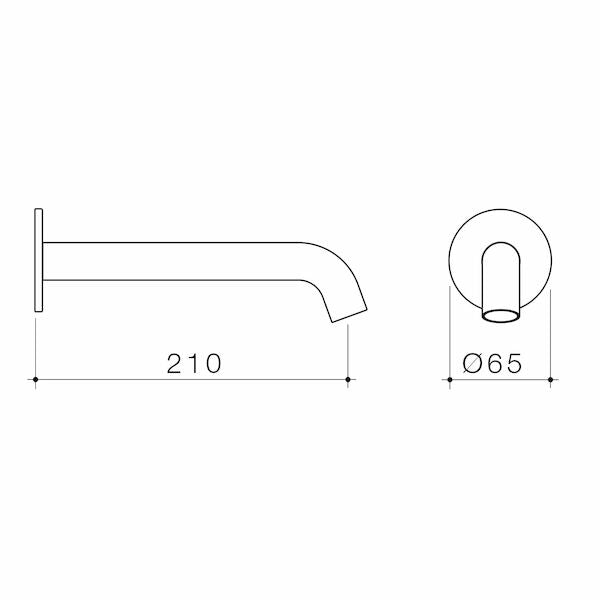 Liano II 210mm Basin / Bath Outlet - Round - Chrome