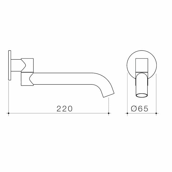 Liano II 220mm Bath Swivel Outlet - Round - Chrome