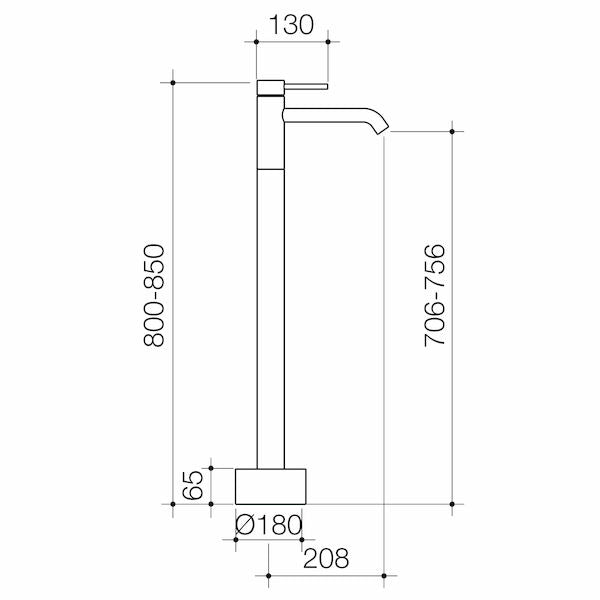 Liano II Freestanding Bath Filler - Chrome