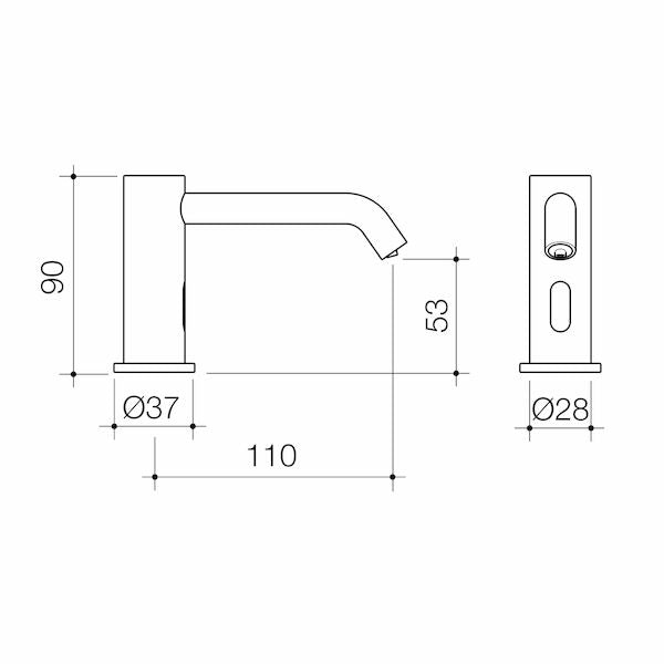 Liano II Hob Mounted Electronic Hands-free Soap Dispenser - Chrome