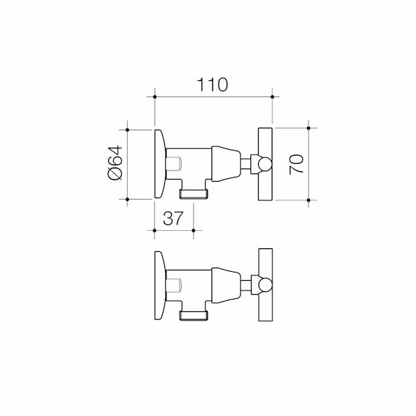 Classic Cross Washing Machine Set - Lead Free