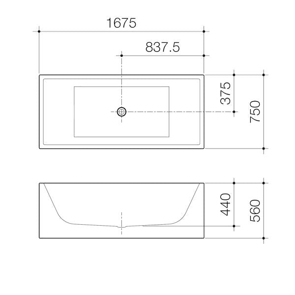 Liano 1675 Freestanding Bath