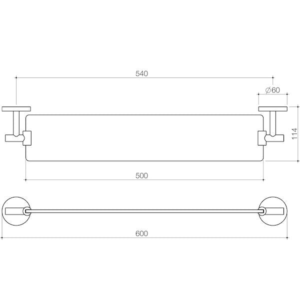 Liano Nexus Glass Shelf - Black
