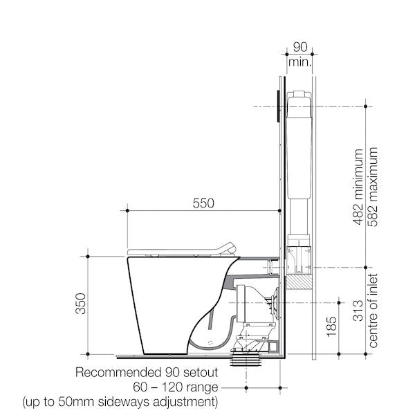 Liano Junior Cleanflush® Invisi Series II® Wall Faced Toilet Suite