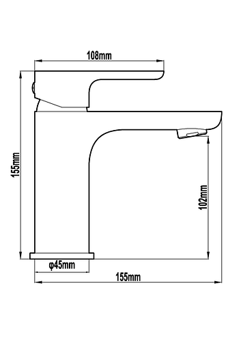 Bassini Basin Mixer Brass