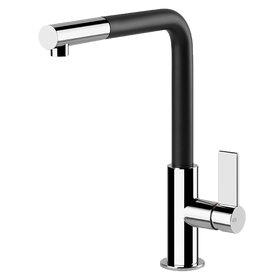 Abey Emporio Pull out Kitchen Mixer Black & Chrome 17053B