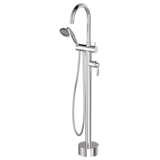 Eleanor Floor Mixer & Shower, Chrome / Chrome