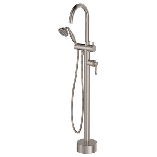 Eleanor Floor Mixer & Shower, Brushed Nickel / Brushed Nickel