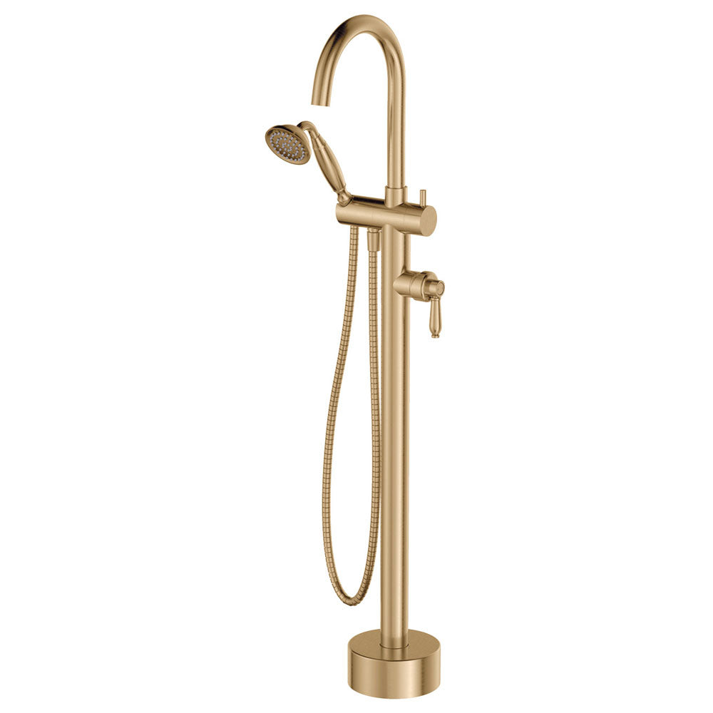 Eleanor Floor Mixer & Shower, Urban Brass / Urban Brass