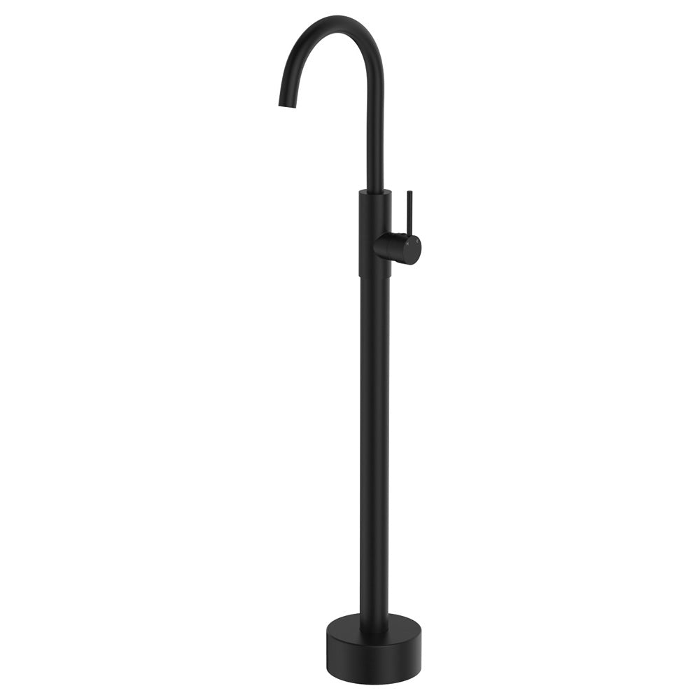 Kaya Floor Mounted Bath Mixer, Matte Black