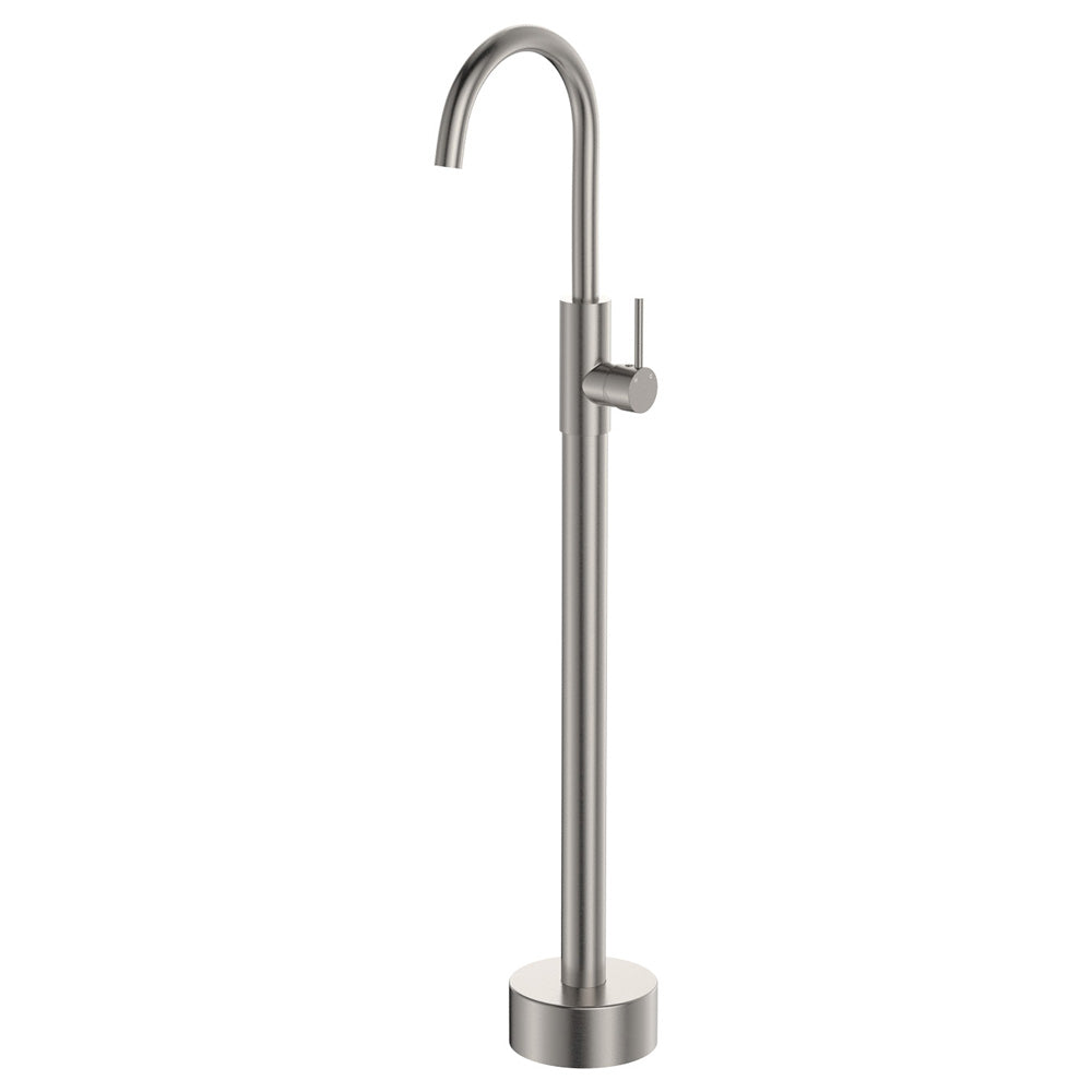 Kaya Floor Mounted Bath Mixer, Brushed Nickel