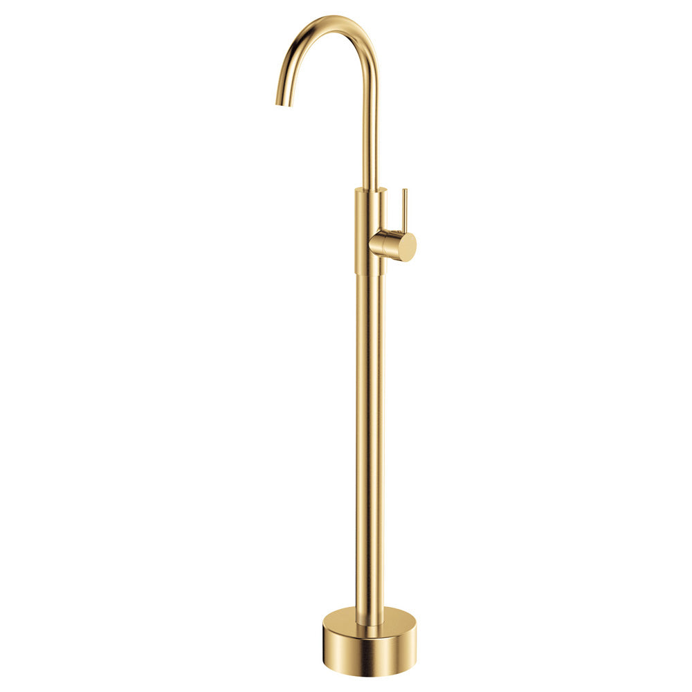 Kaya Floor Mounted Bath Mixer, Urban Brass