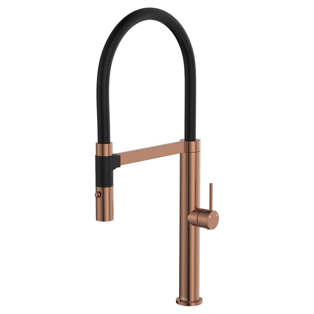 Kaya Pull Down Sink Mixer, Brushed Copper