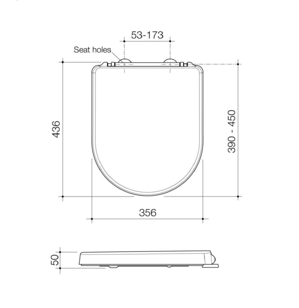 Family D Shape Toilet Seat (GermGard®)