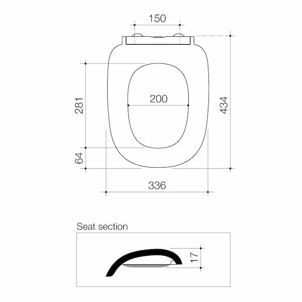 Contura II Soft Close Toilet Seat - White