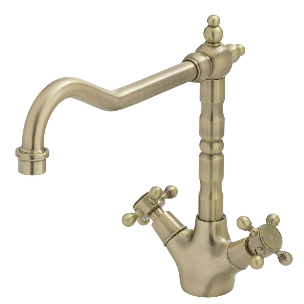 Lillian Shepherds Crook Sink Mixer, Champagne