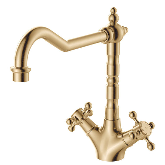 Lillian Shepherds Crook Sink Mixer, Urban Brass