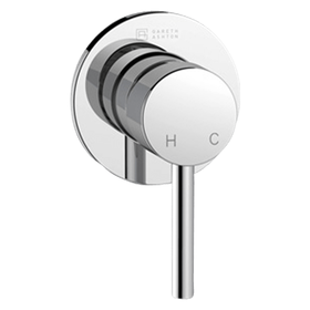 Abey Lucia Shower Mixer with Round Backplate CP SH-INT/3SH-EXT