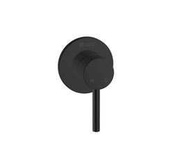 Abey Lucia Shower Mixer with Round Backplate Black SH-INT-BPC/3SH-EXT-BPC