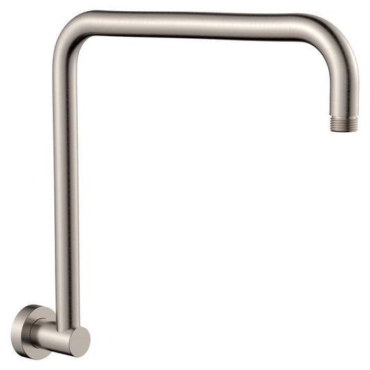 Round Fixed Gooseneck Shower Arm, Brushed Nickel