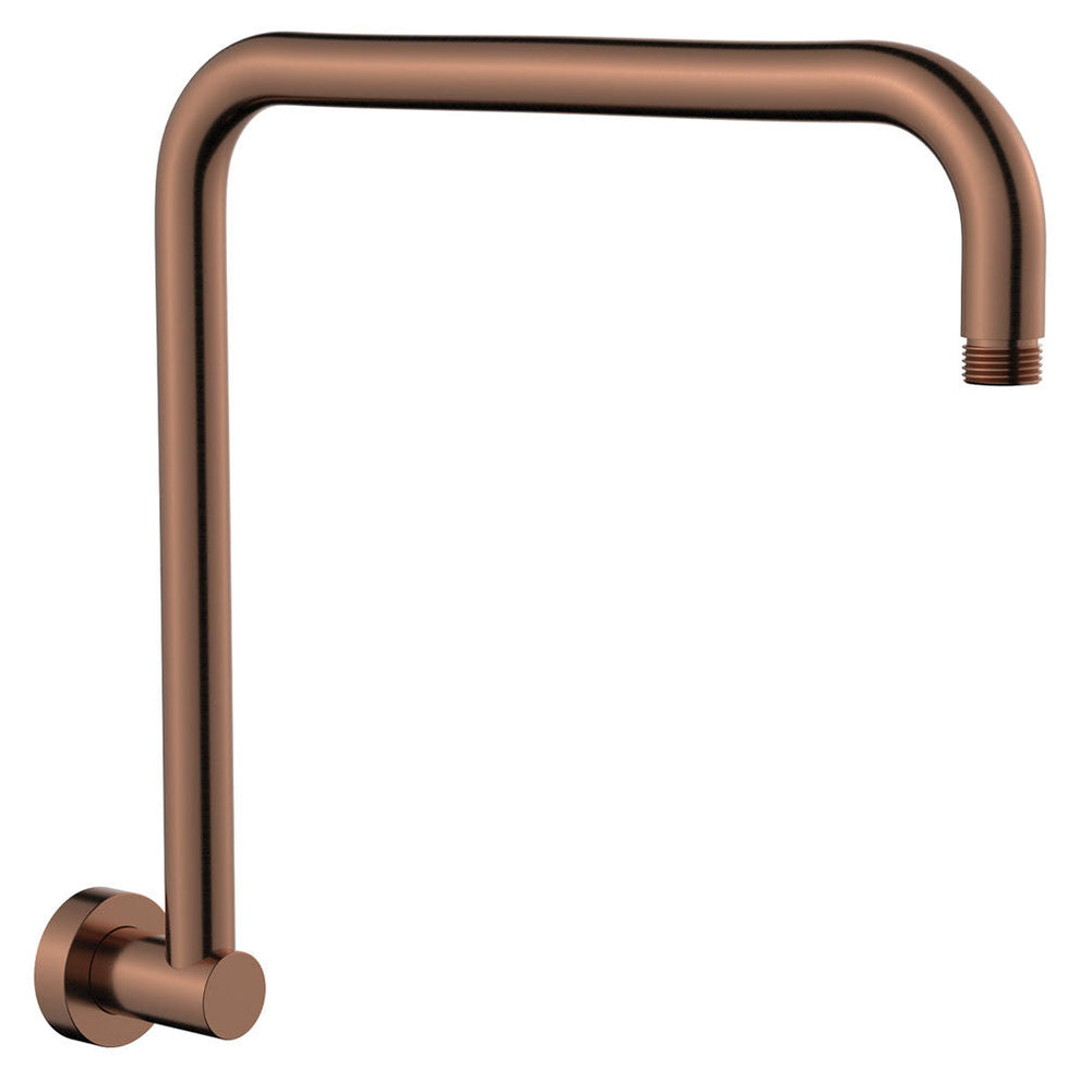 Round Fixed Gooseneck Shower Arm, Brushed Copper K and R Plumbing Online