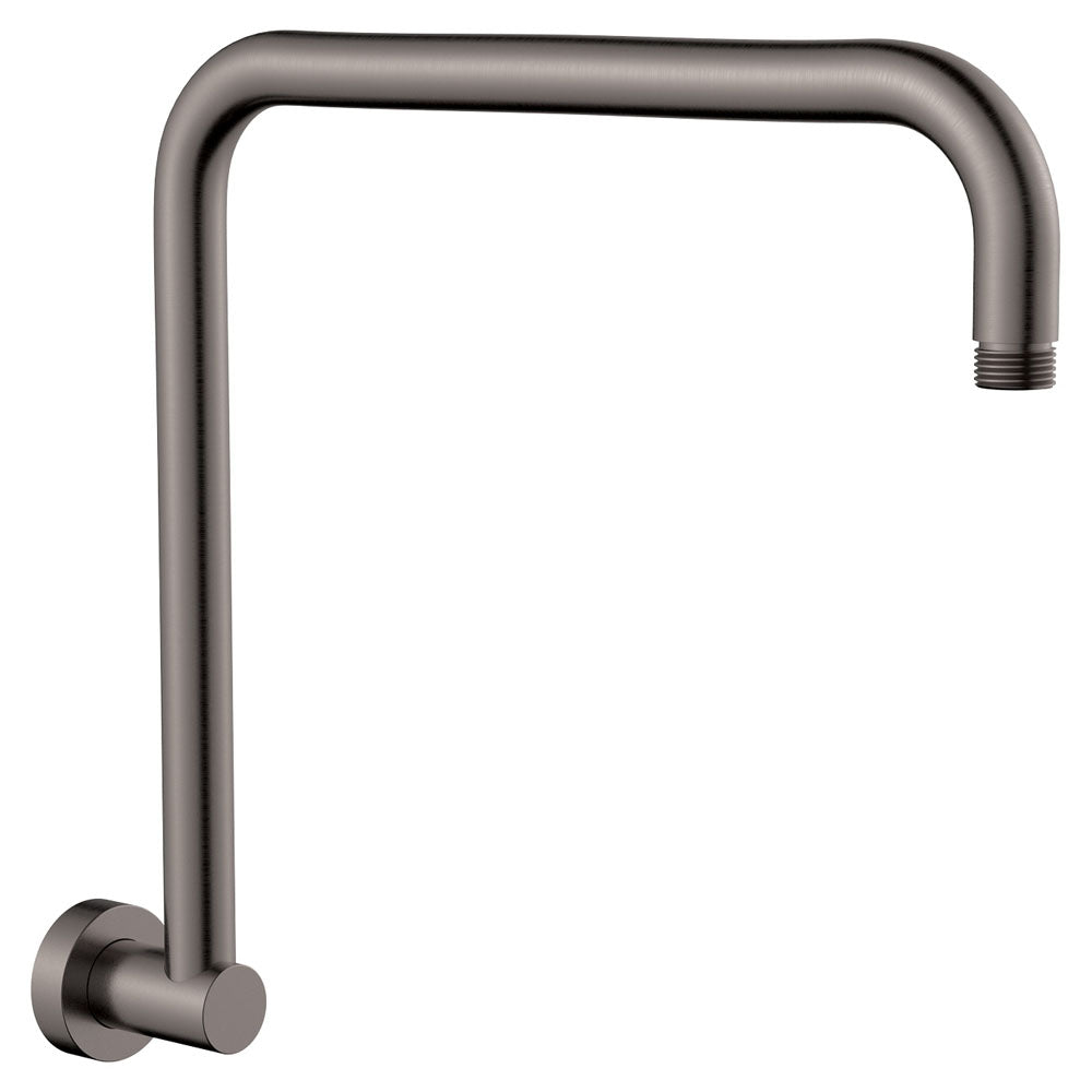 Round Fixed Gooseneck Shower Arm, Gun Metal