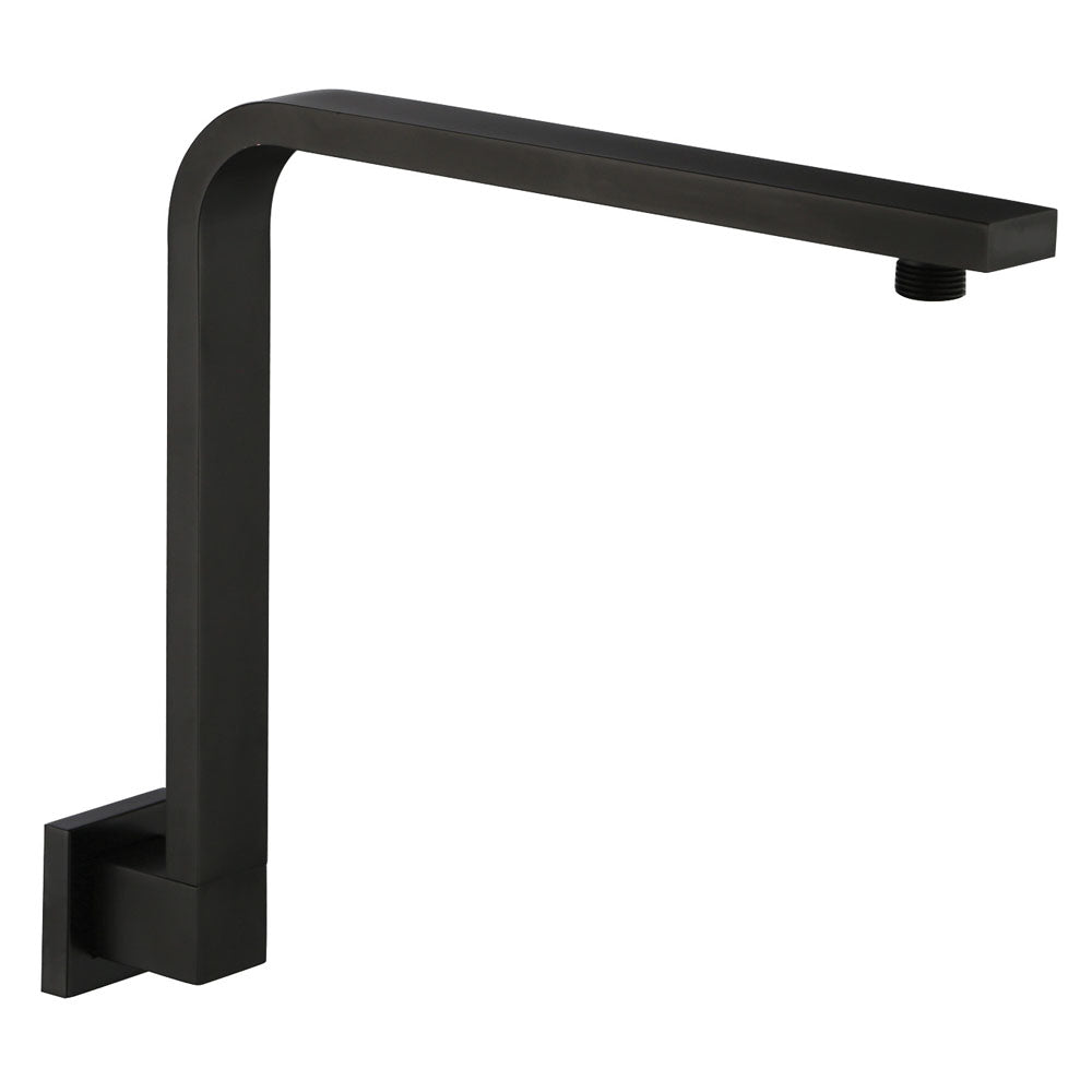 Square Fixed Gooseneck Arm, Matte Black