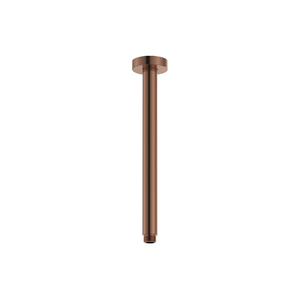 Round Shower Dropper, 300mm, Brushed Copper