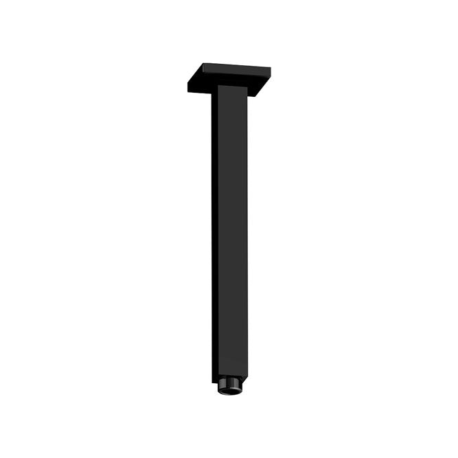 Square Matte Black Ceiling Dropper, 2 Lengths