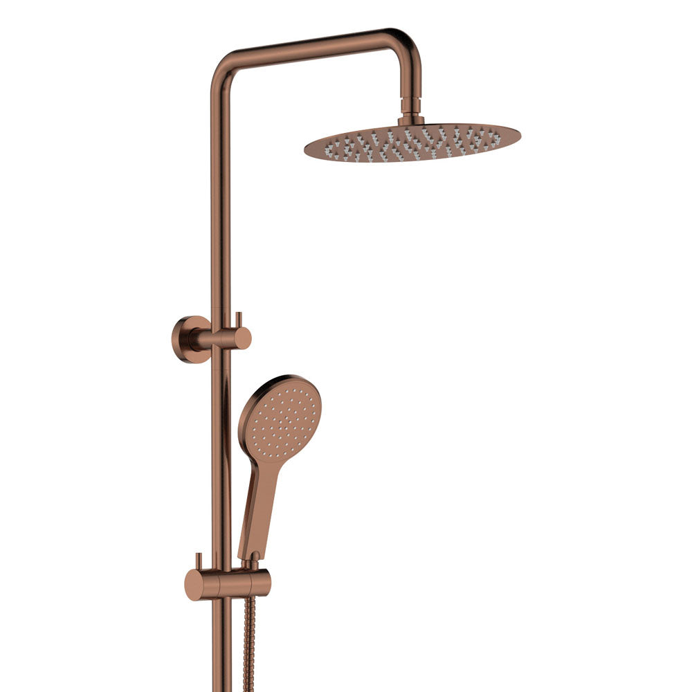 Kaya Twin Shower, Brushed Copper