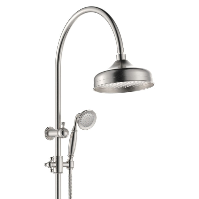 Lillian Twin Shower, Brushed Nickel