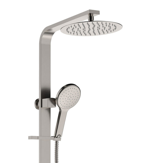 Kaya Deluxe Twin Shower, Brushed Nickel