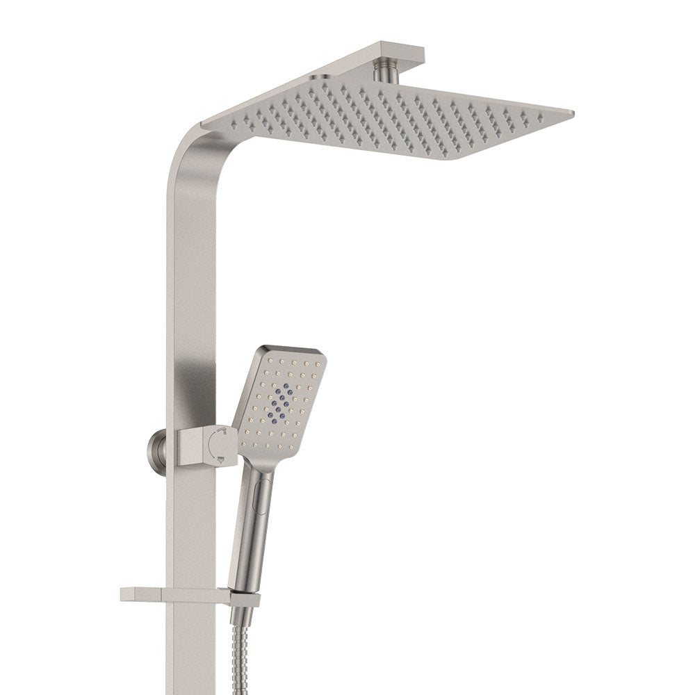 Tono Deluxe Twin Shower, Brushed Nickel