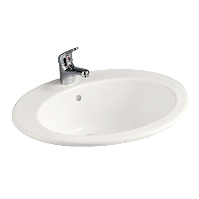 RAK Jessica Ivory Fully-Inset Basin