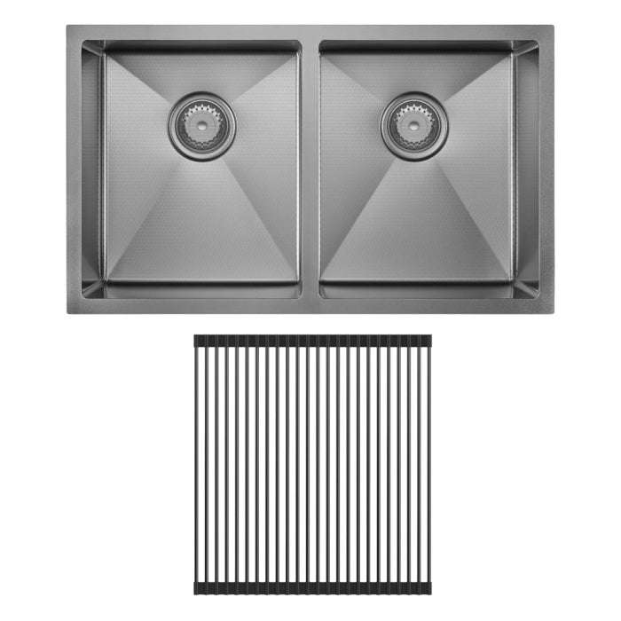 Hana Anti-Scratch 27L/27L Double Kitchen Sink Kit